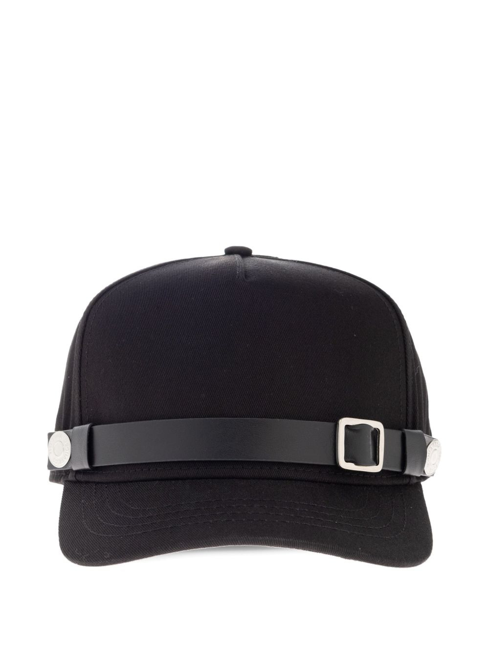leather-strap button baseball cap - 1