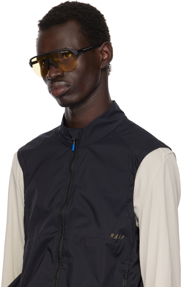 Black 'Nagata' Speed Blade Sunglasses - 4