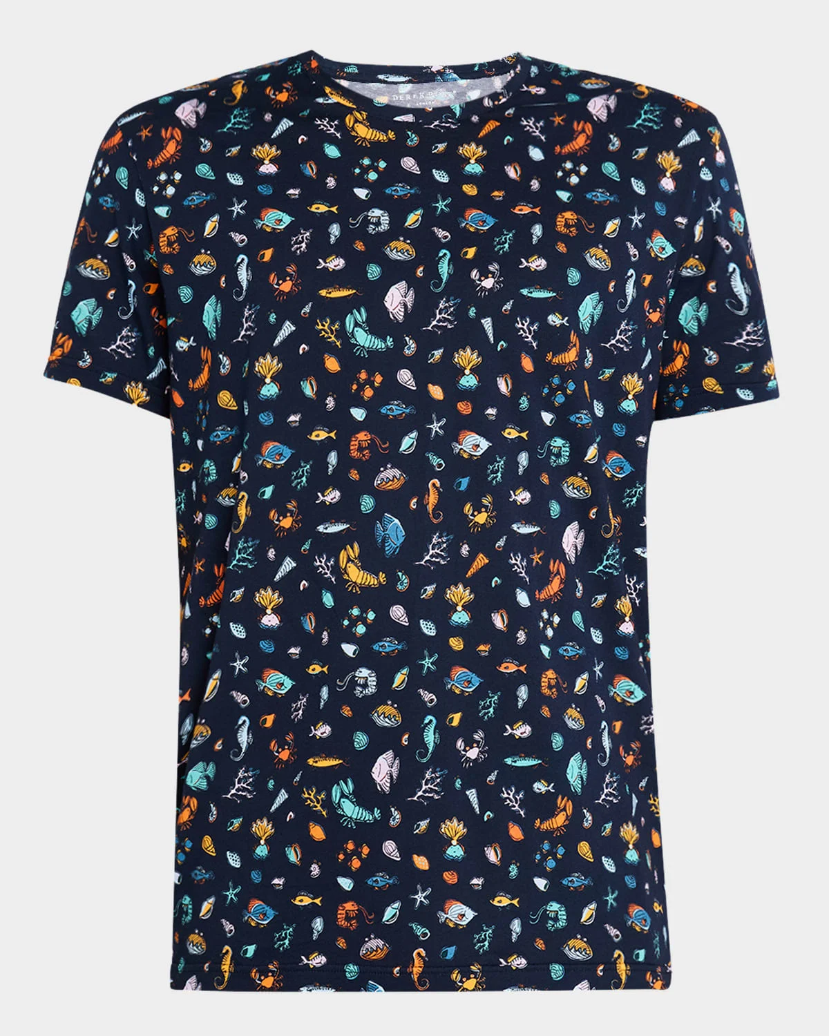 Men's Robin Sea Creatures Print Crewneck T-Shirt - 1