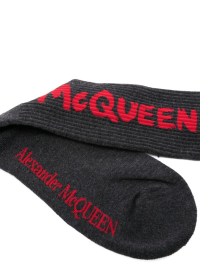 Alexander McQueen Mcqueen graffiti socks outlook