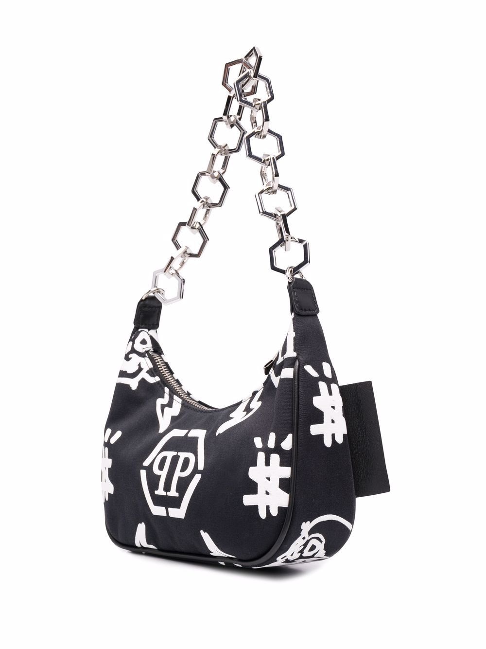 Monogram print shoulder bag - 4