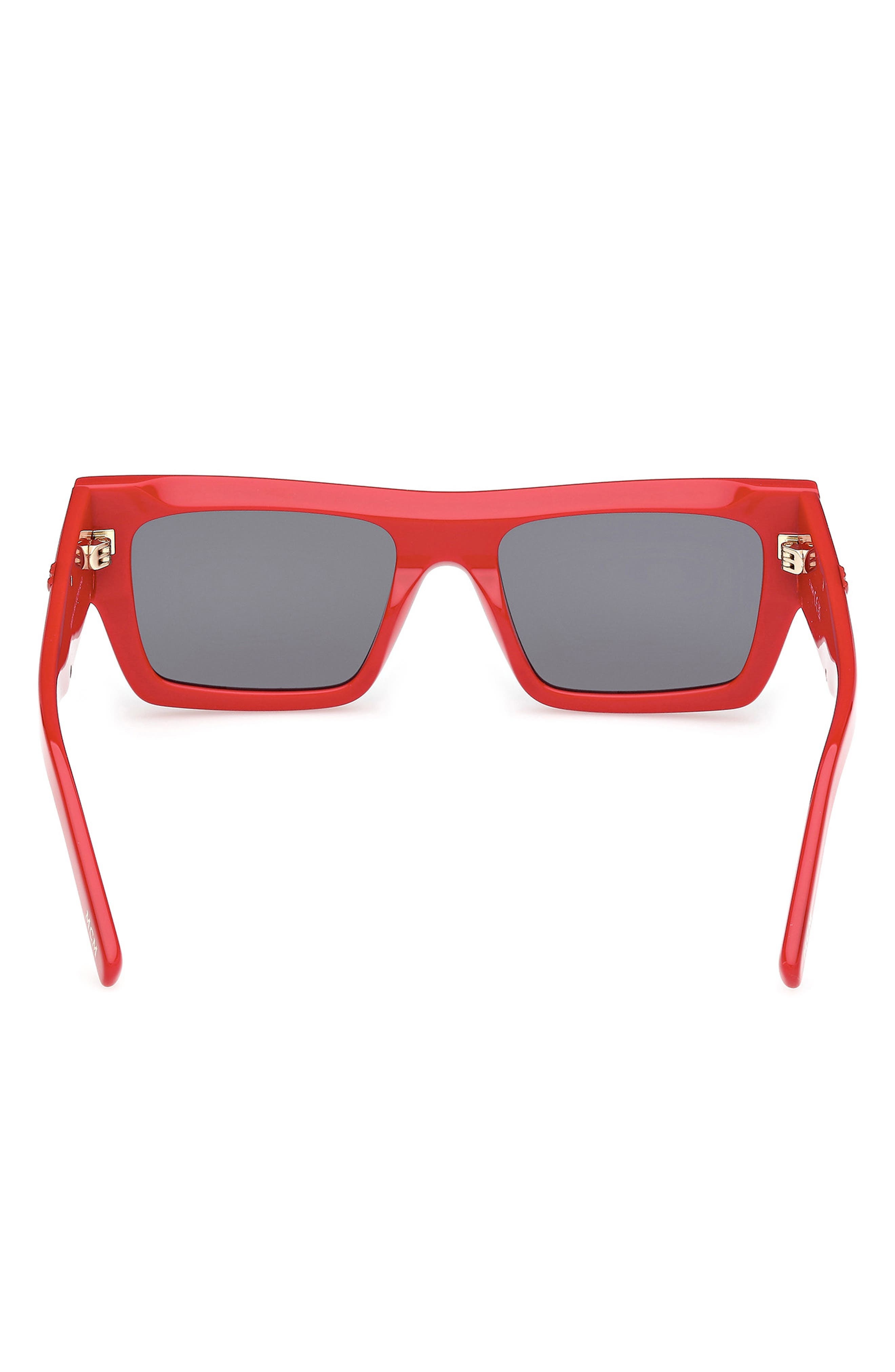 MCM 53mm Navigator Sunglasses in Shiny Red /Smoke at Nordstrom - 5