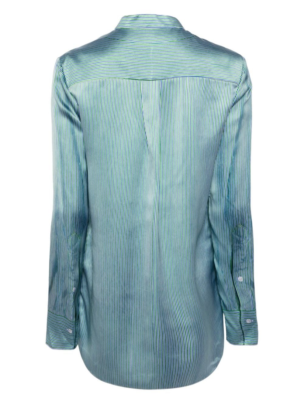 striped satin shirt - 2