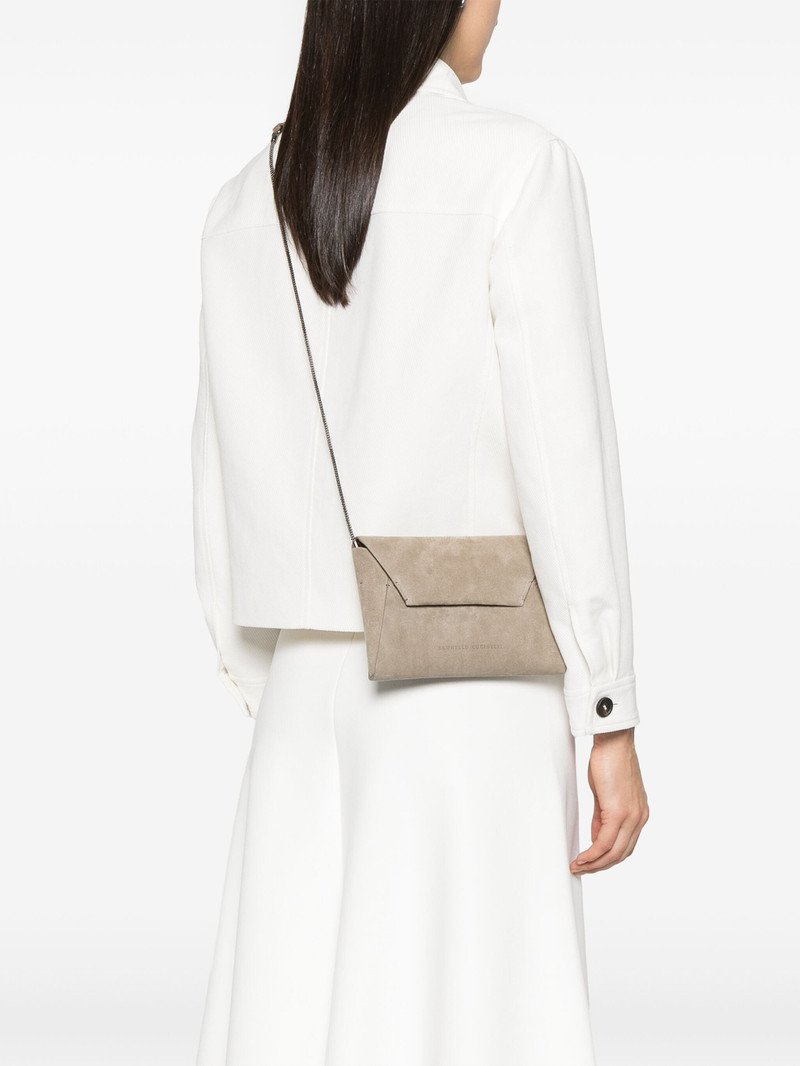 Brunello Cucinelli Suede Clutch Bag outlook
