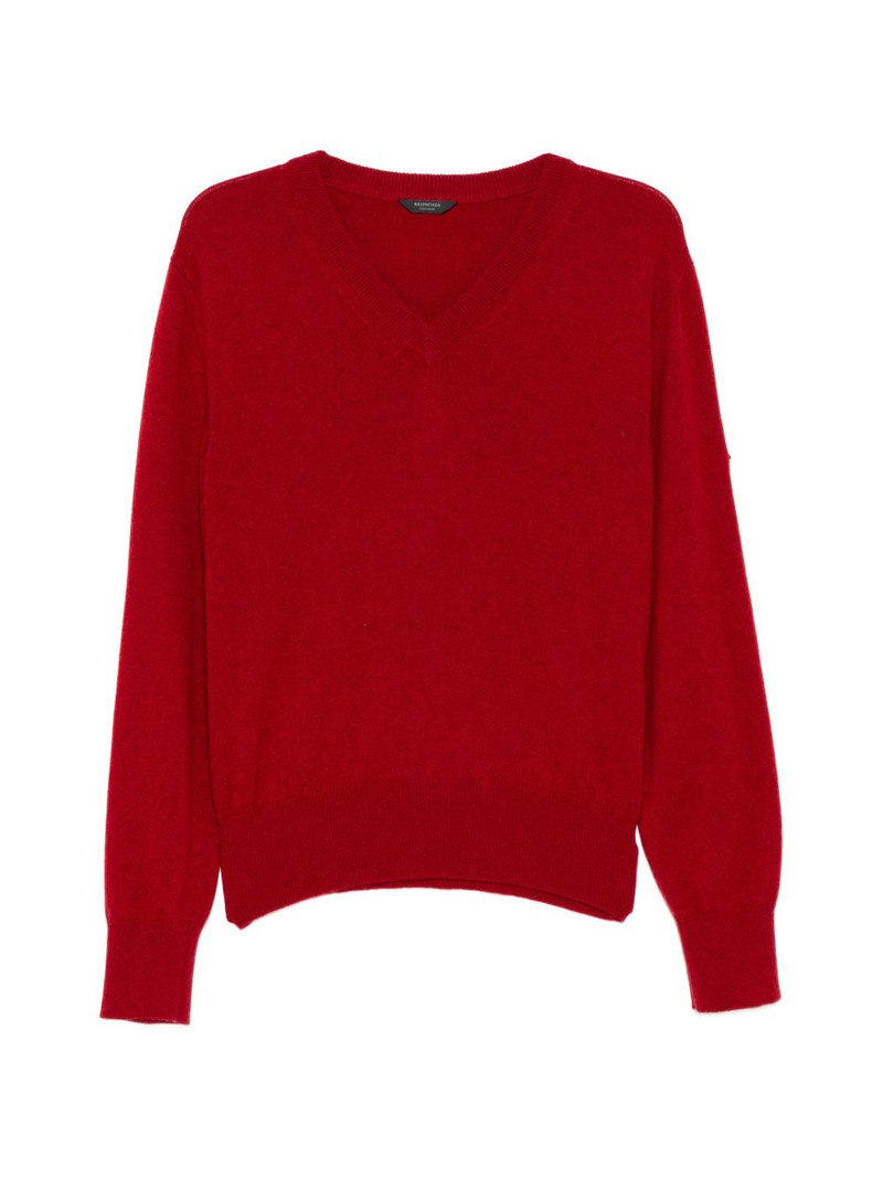 v-neck long-sleeve knitwear 1