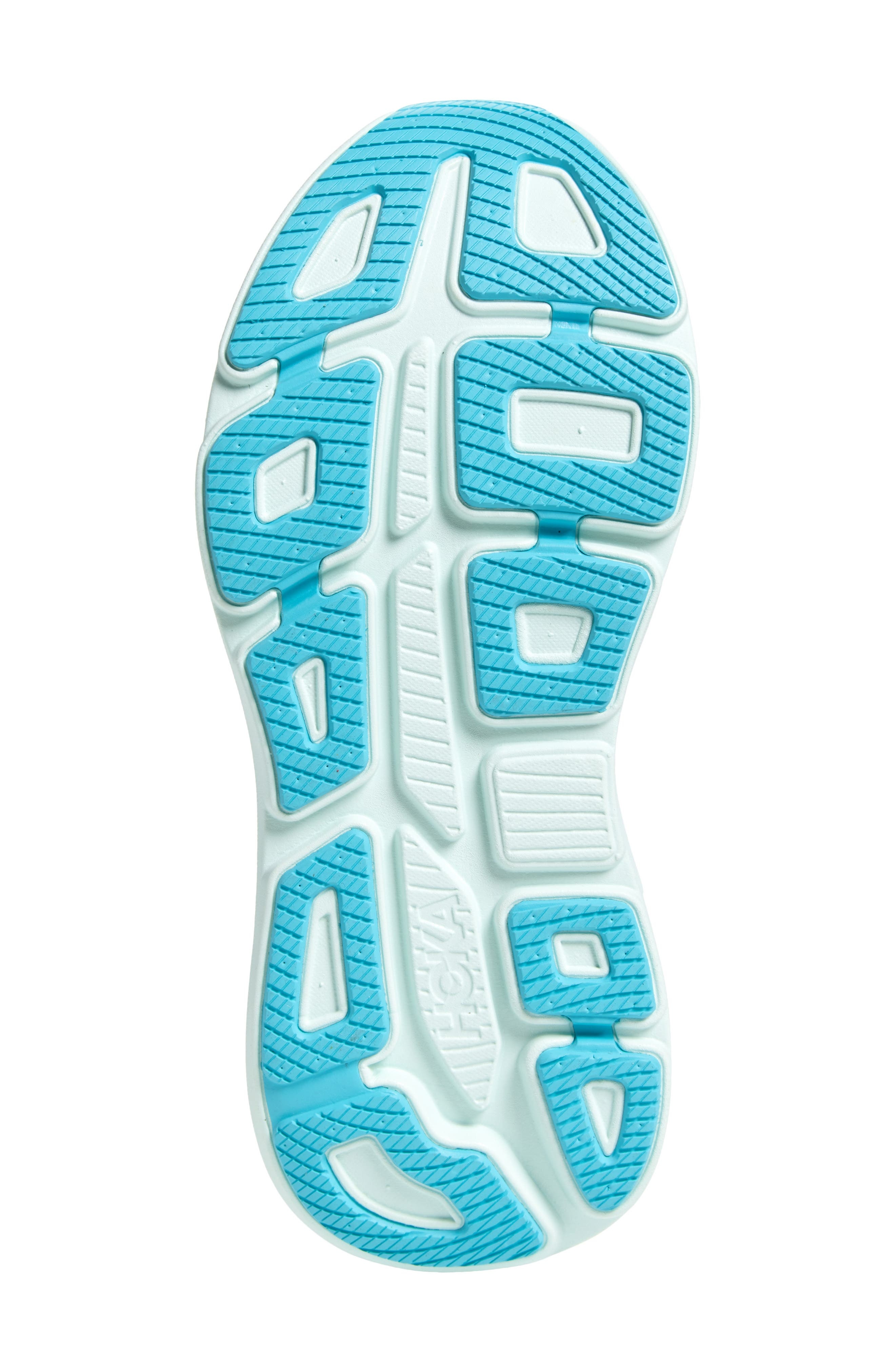HOKA Bondi 9 Running Shoe in Frost /Cielo Blue at Nordstrom - 6