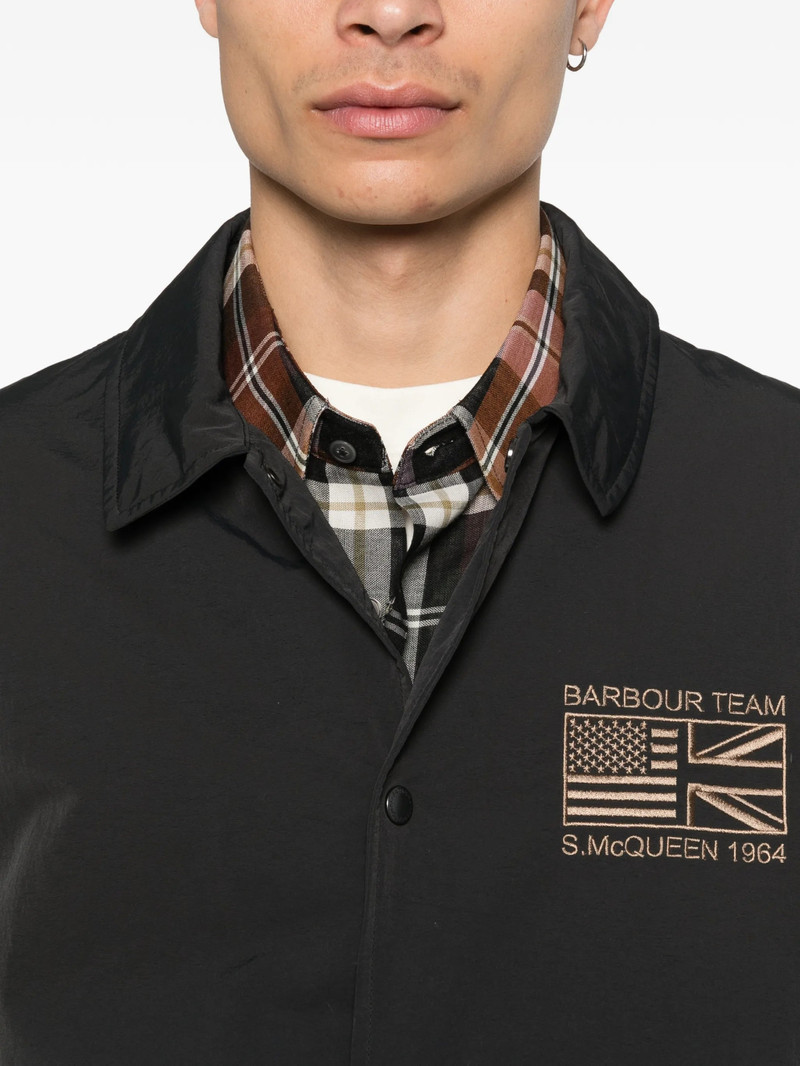 Barbour Barbour B.Intl Coach Logo-embroidered Shirt Jacket outlook