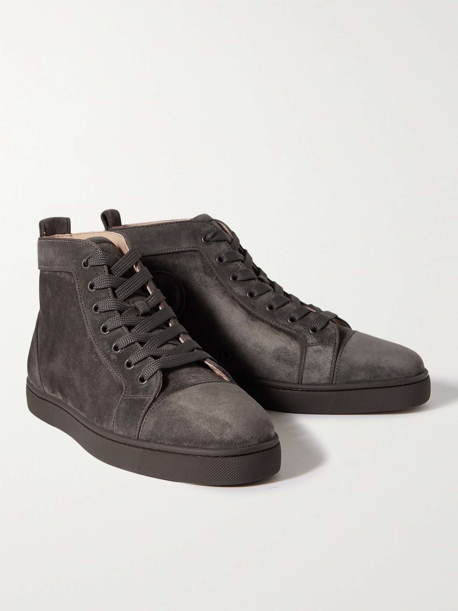 Louis Orlato Grosgrain-Trimmed Suede High-Top Sneakers - 8