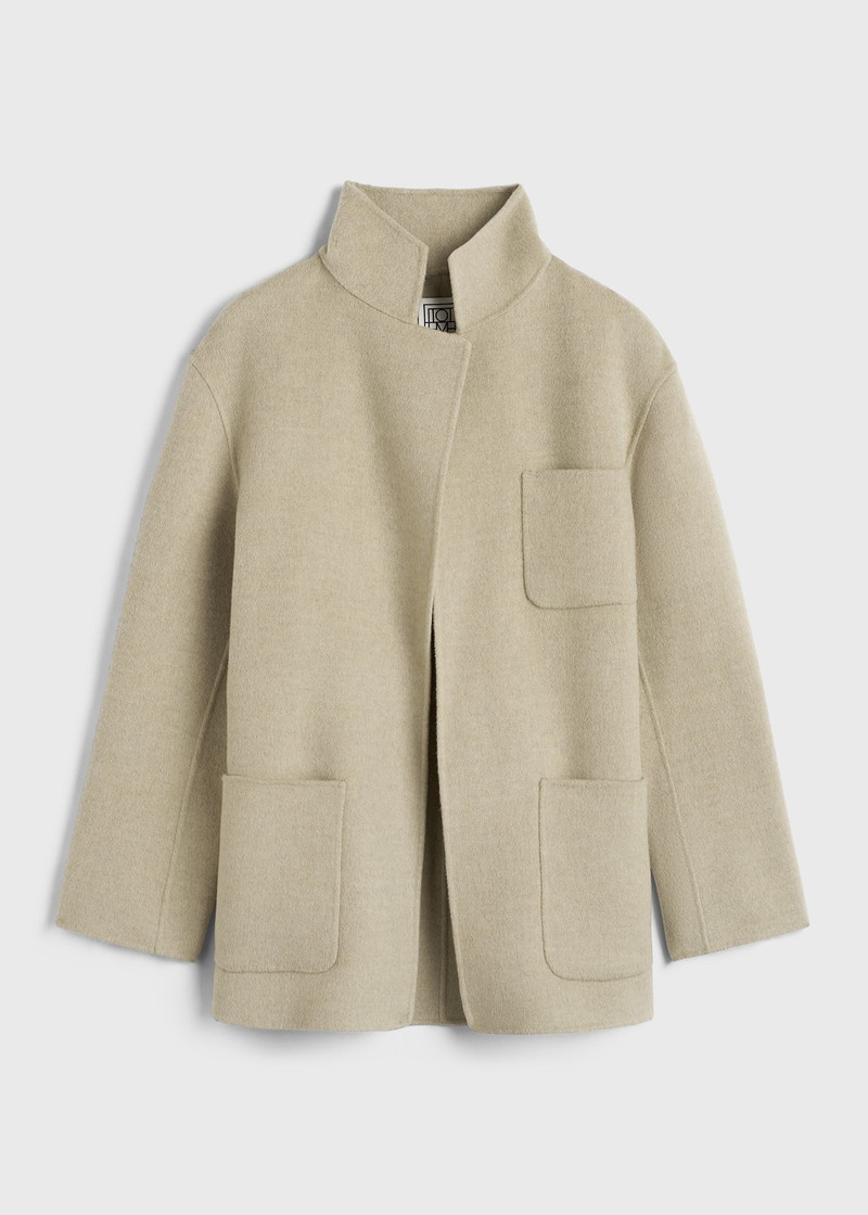 Patch pocket doublé jacket fawn melange 1