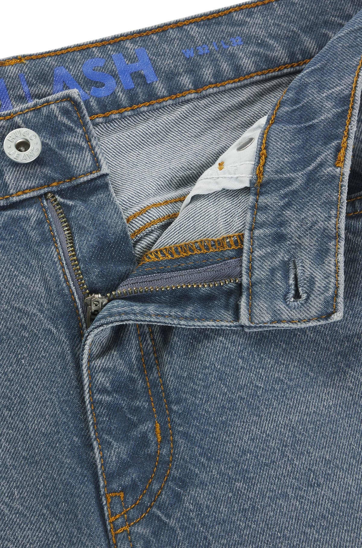 SLIM-FIT JEANS IN MID-BLUE COMFORT-STRETCH DENIM - 6