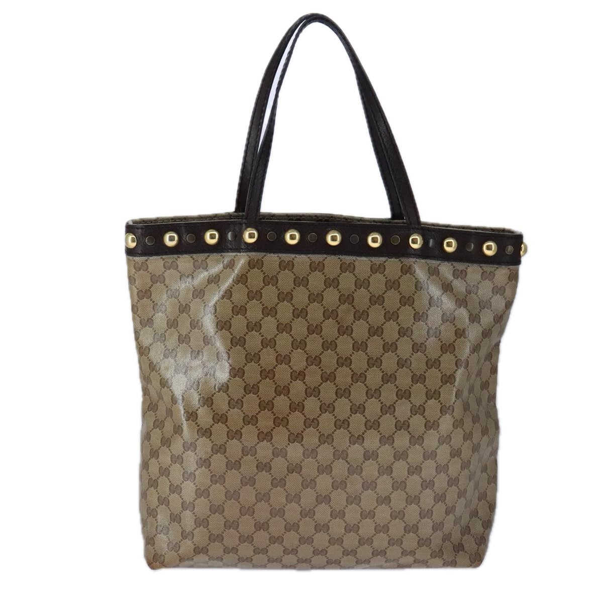 GUCCI GG Crystal Tote Bag Coated Canvas Beige Gold - 2