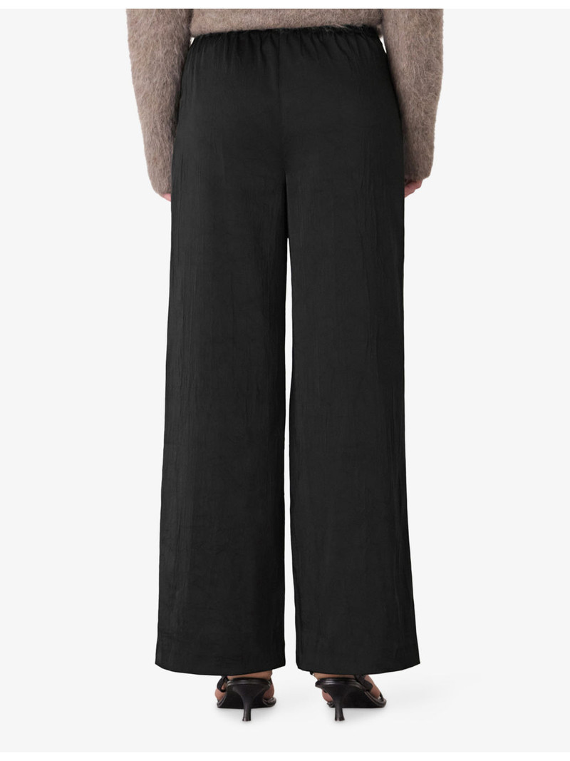 Straight-Leg Pintuck Stretch-Satin Trousers 4