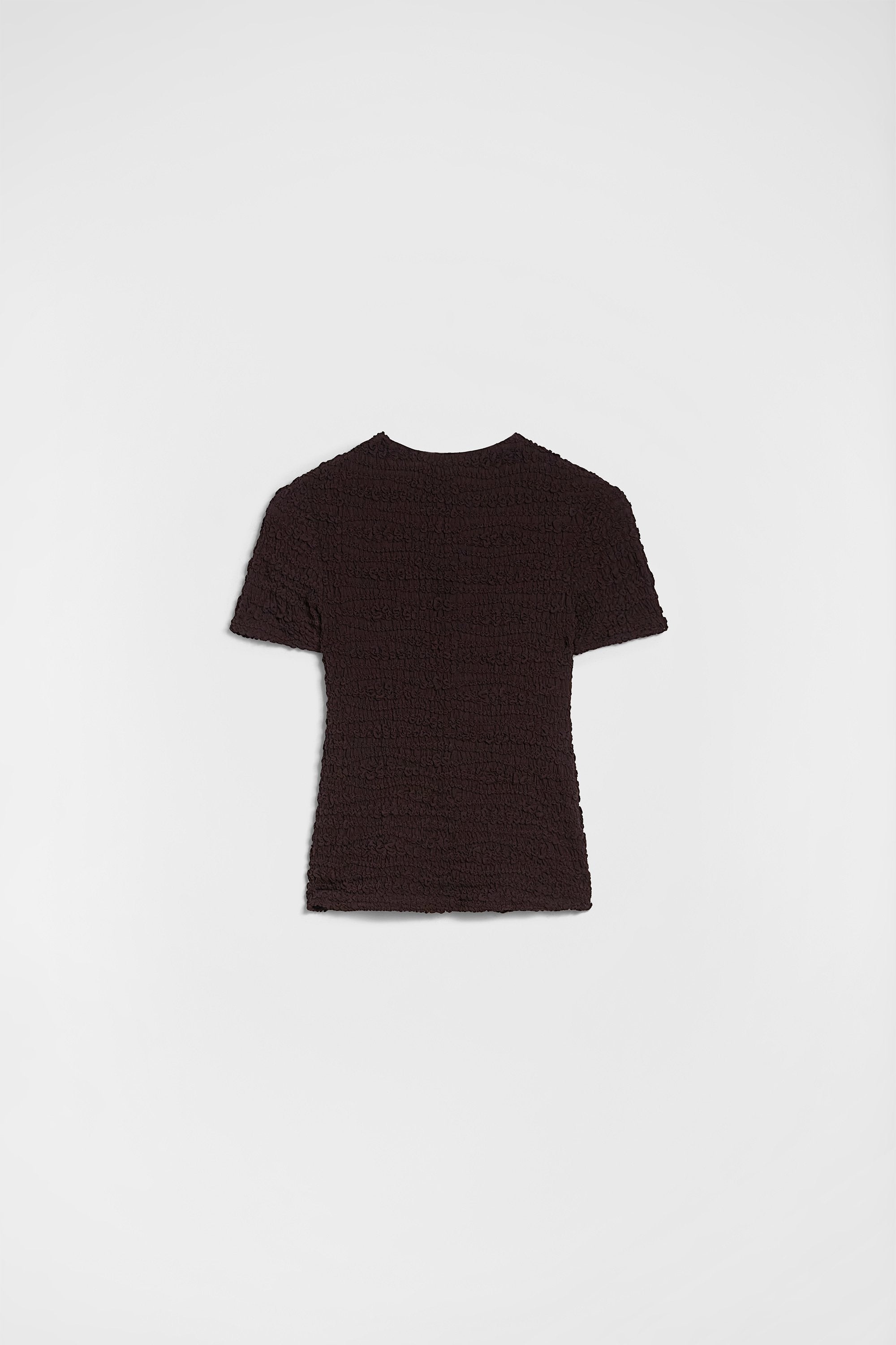Crew Neck T-Shirt Chocolate Brown - 1