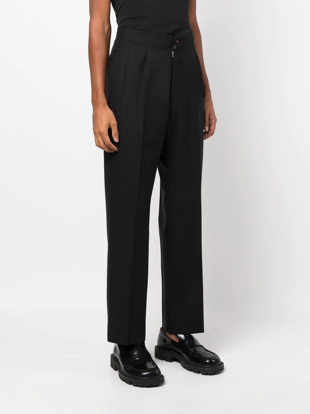 four-stitch tapered trousers - 4