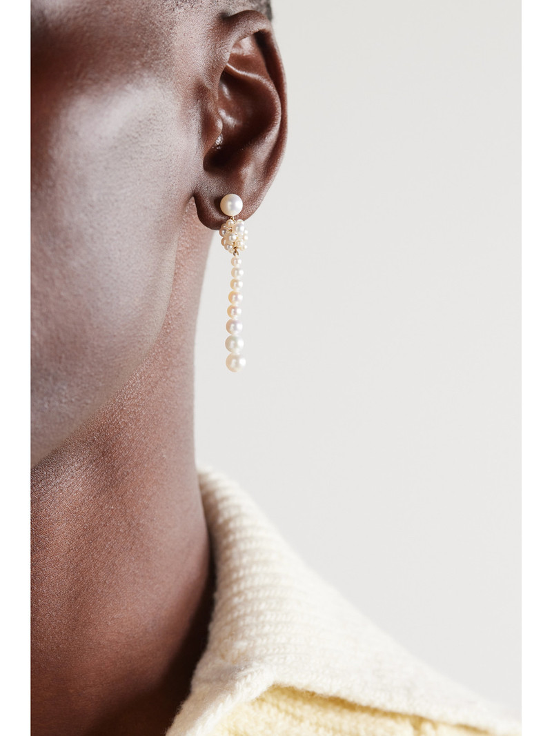 SOPHIE BILLE BRAHE Colonna 14-karat Recycled Gold Pearl Earrings outlook