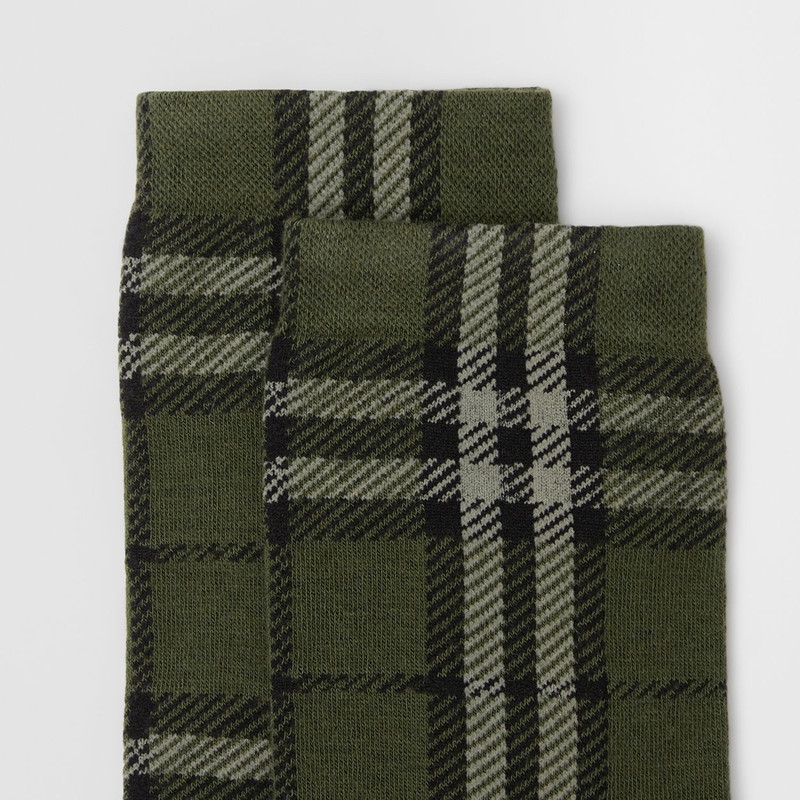 Burberry Check Intarsia Technical Cotton Socks outlook