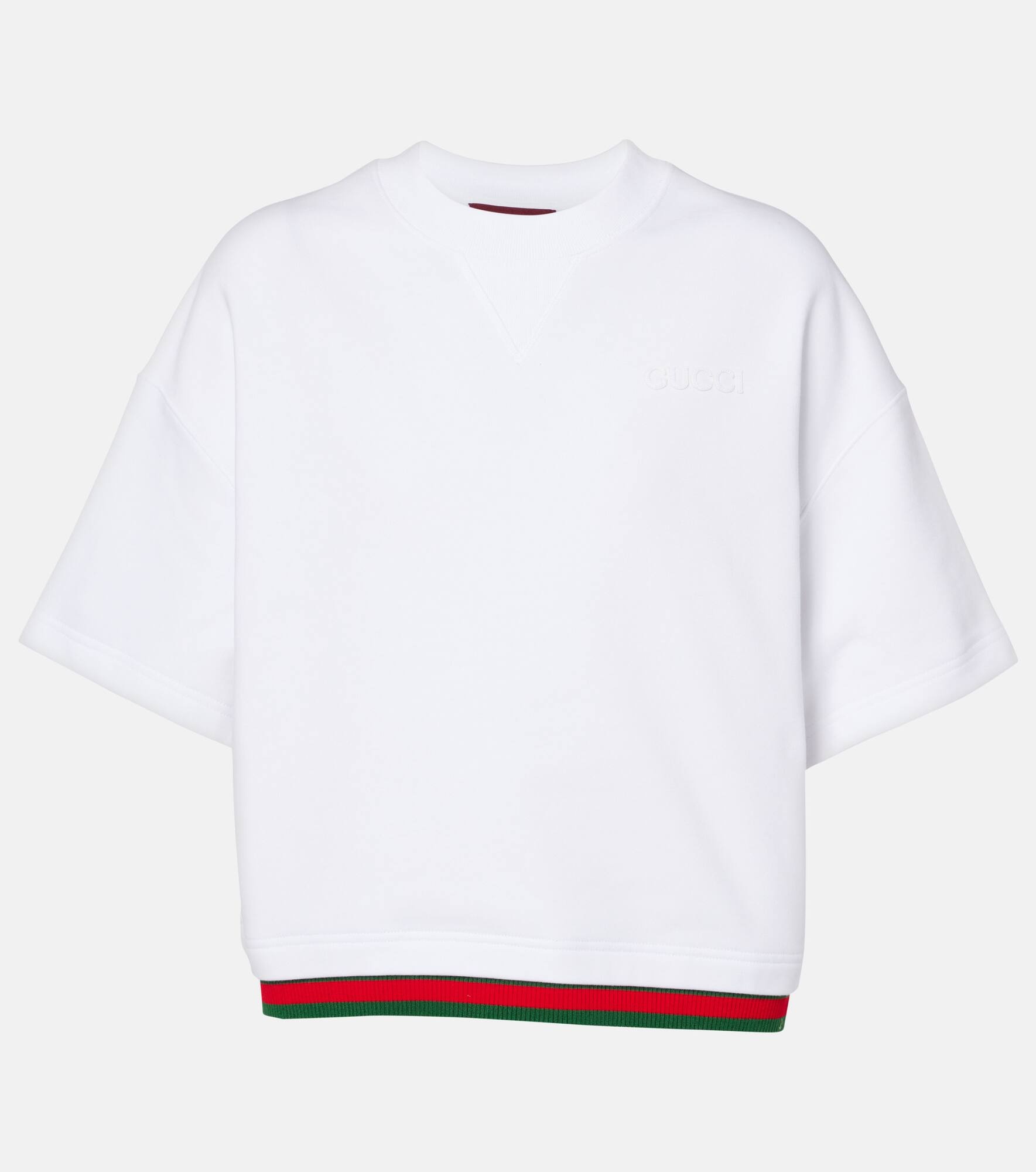 Cotton jersey crop top - 1