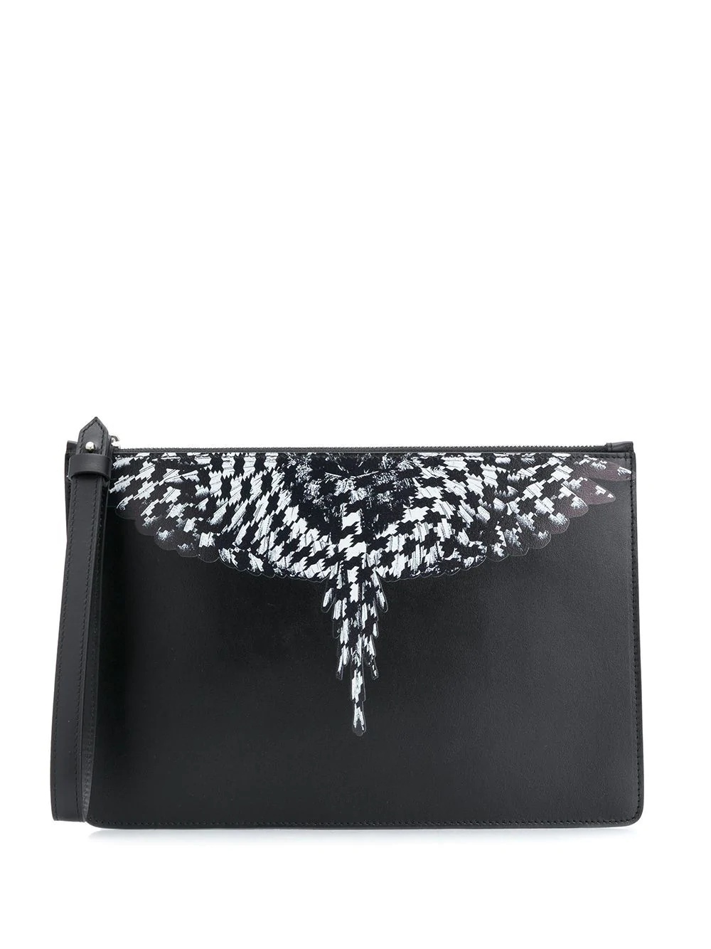 Cross Wings leather clutch bag - 1