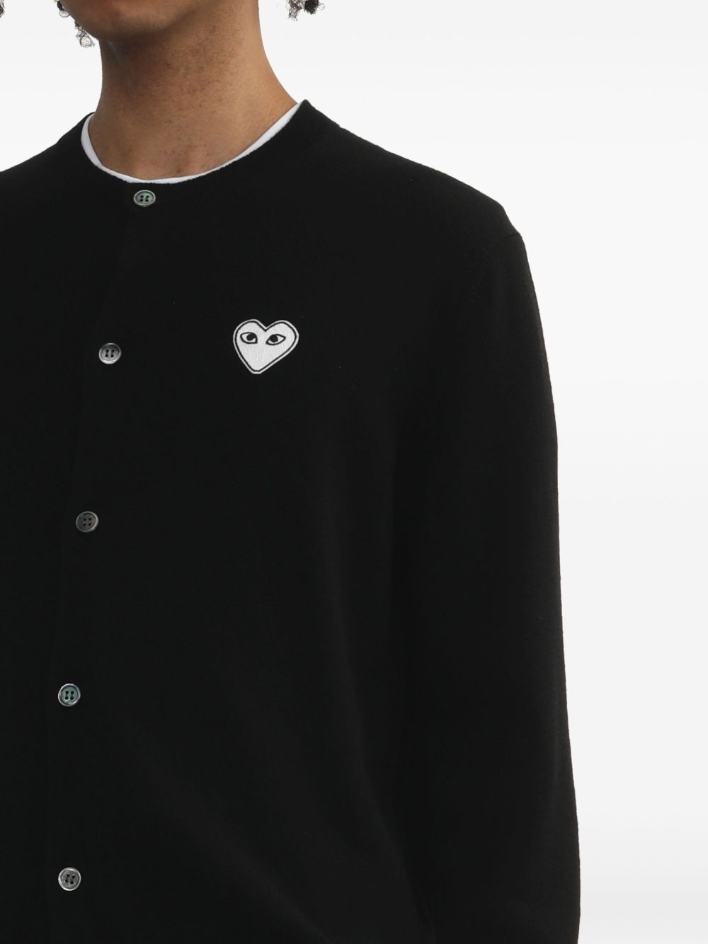 heart-appliqué cardigan - 5