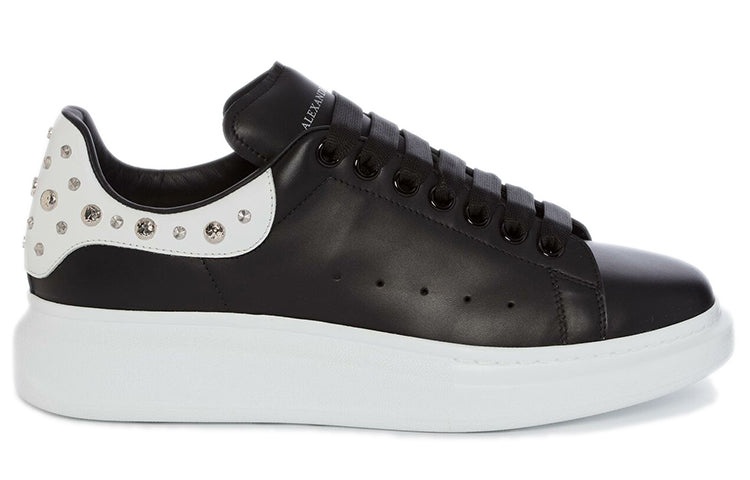 Alexander McQueen Oversized Studded Leather Sneakers 'Black' 485246WHGP51070 - 2
