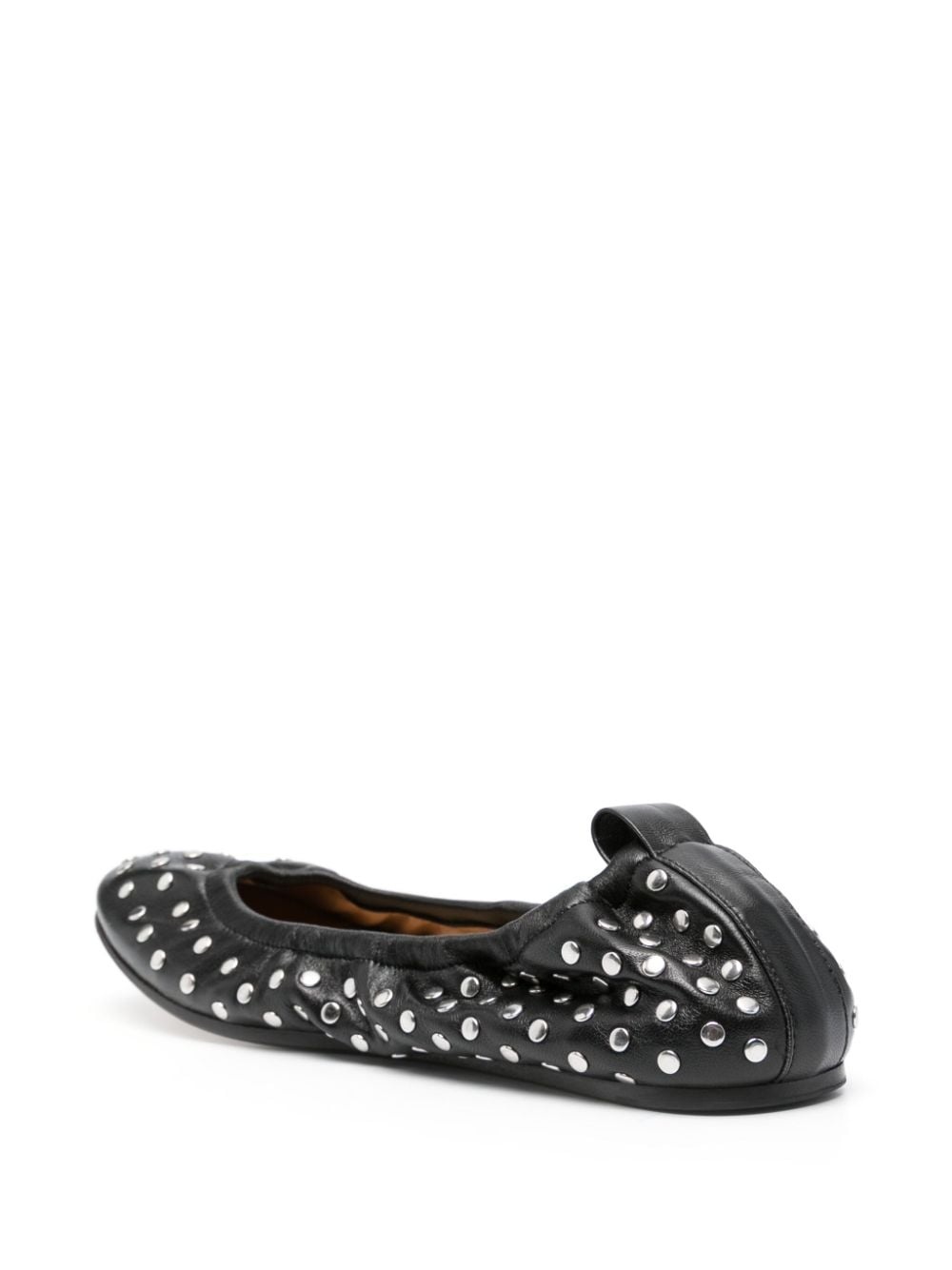 studded leather ballerina shoes - 3