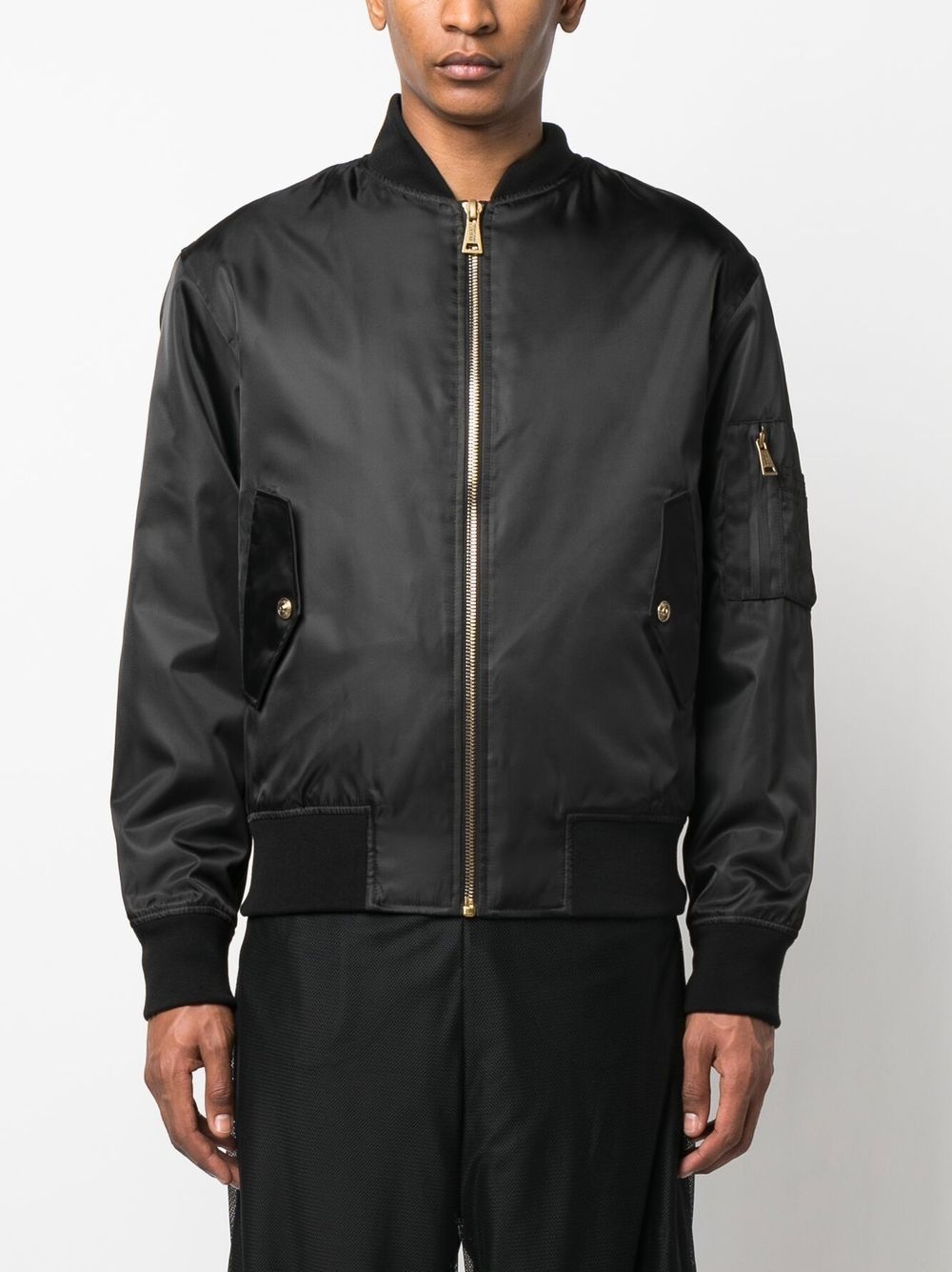 Barocco-print bomber jacket - 4
