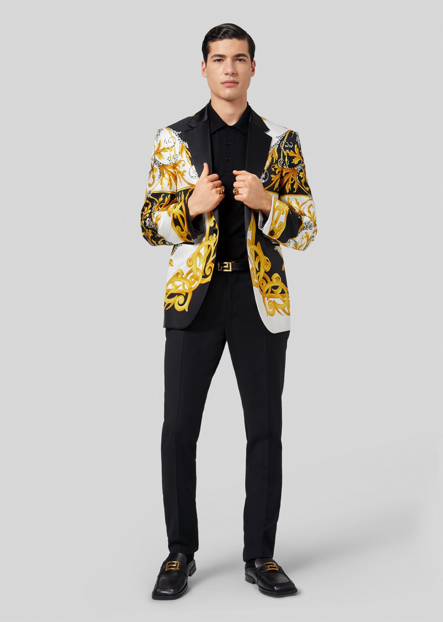 Barocco Acanthus Print Silk Blazer - 4