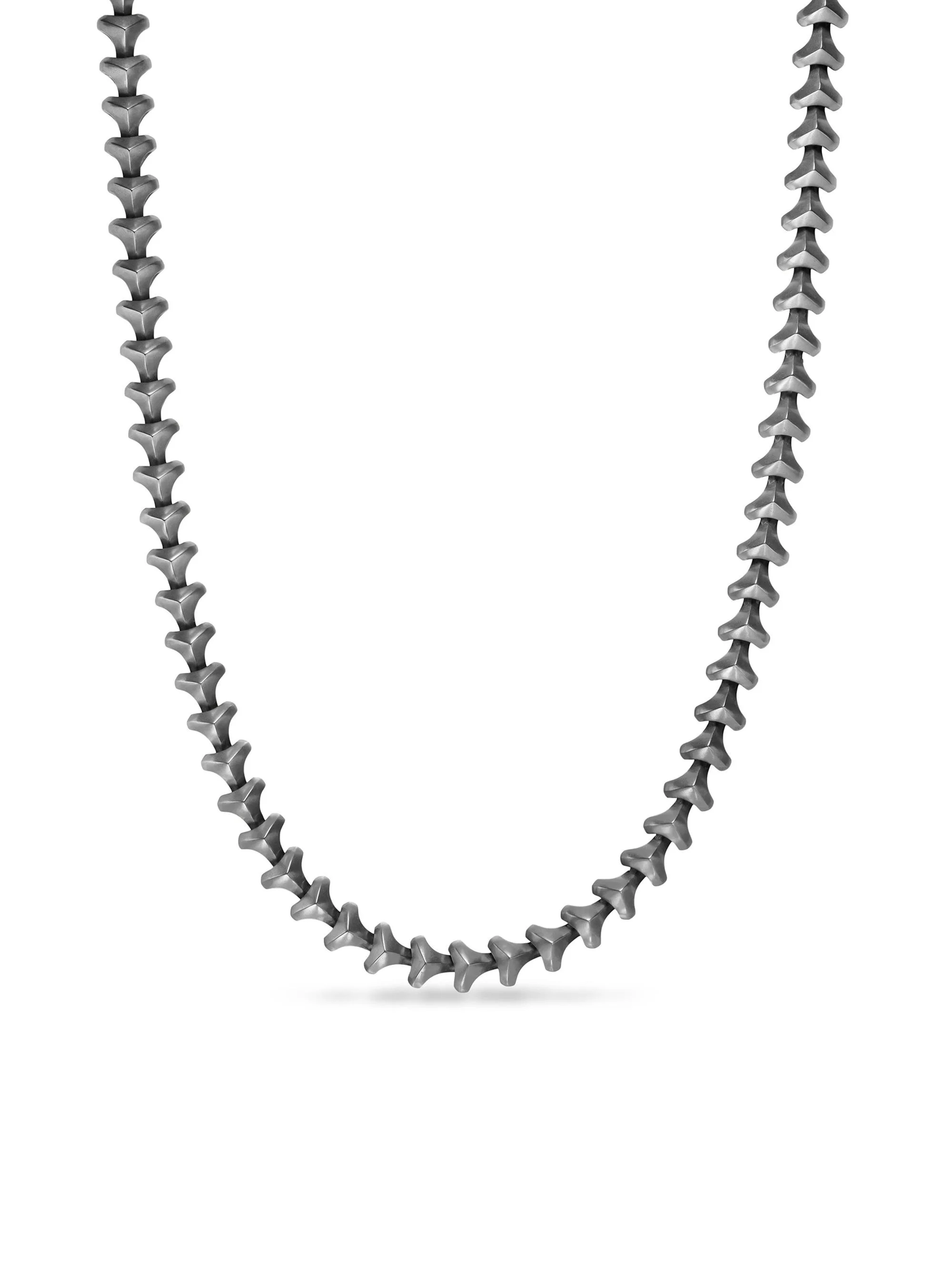 Men's Armory Necklace in Anthracite Titanium, 9.5MM - Silver - 1