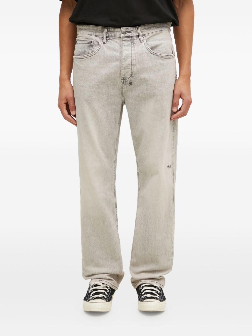 embroidered-patch jeans - 2