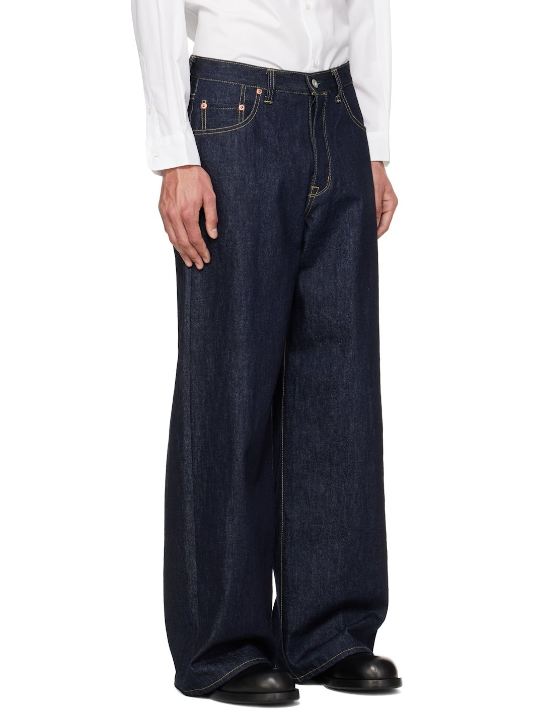 Navy Reverse 5P Jeans - 2