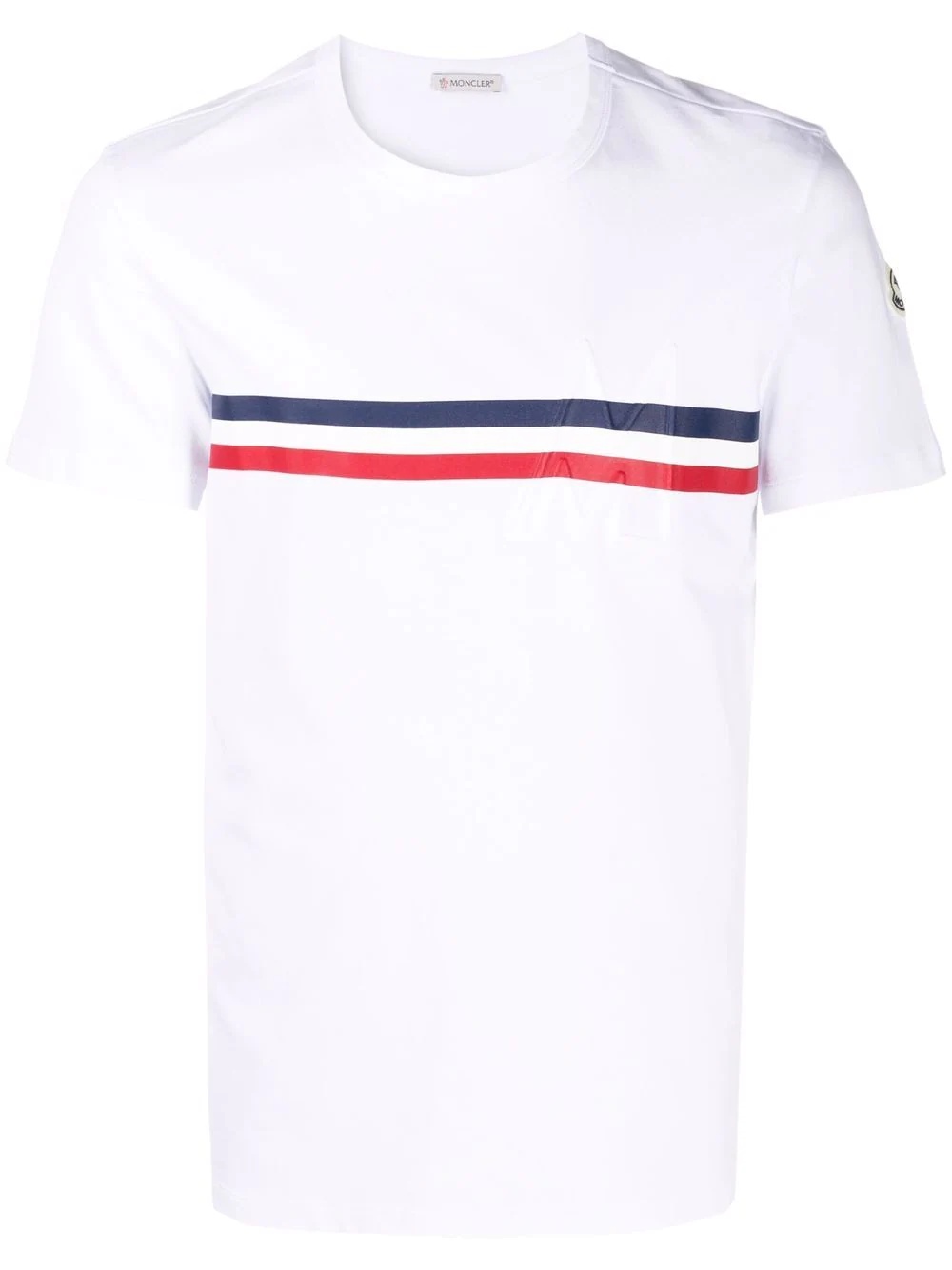 tricolour-stripe T-shirt - 1