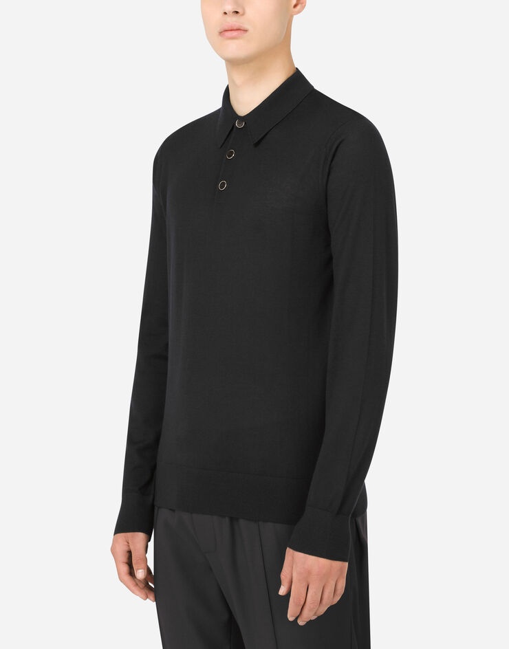 Cashmere polo-style sweater - 4