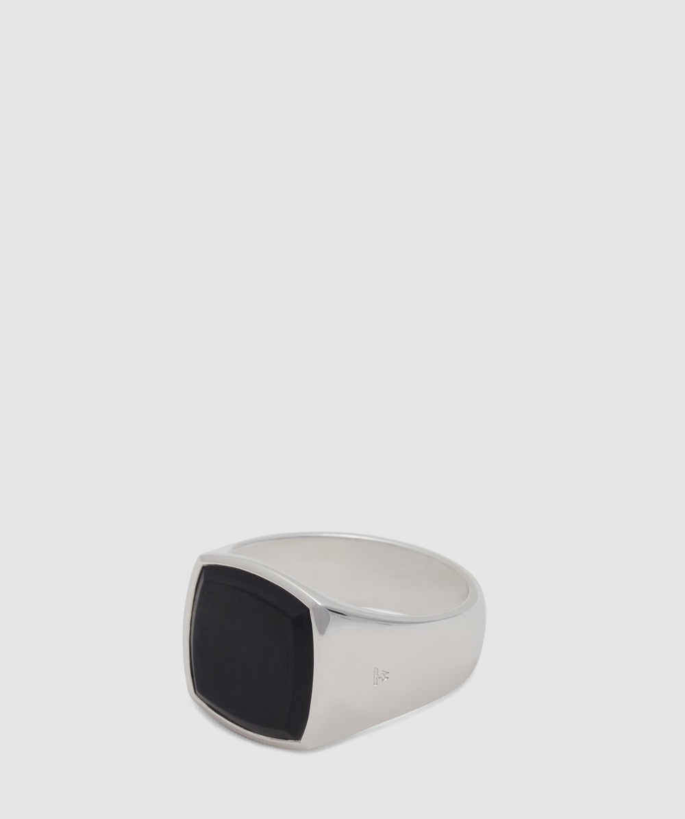 Cushion black onyx ring - 2