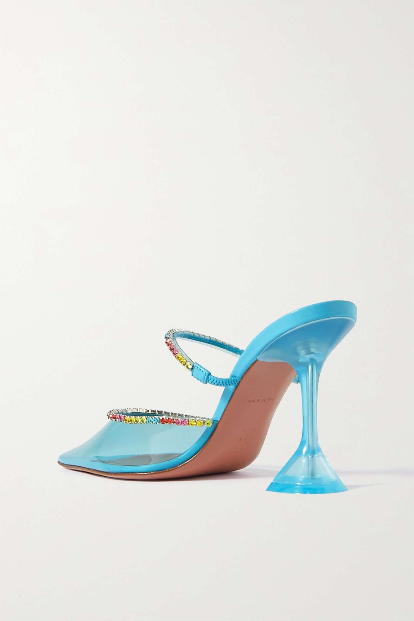 Gilda crystal-embellished leather and PVC pumps - 3