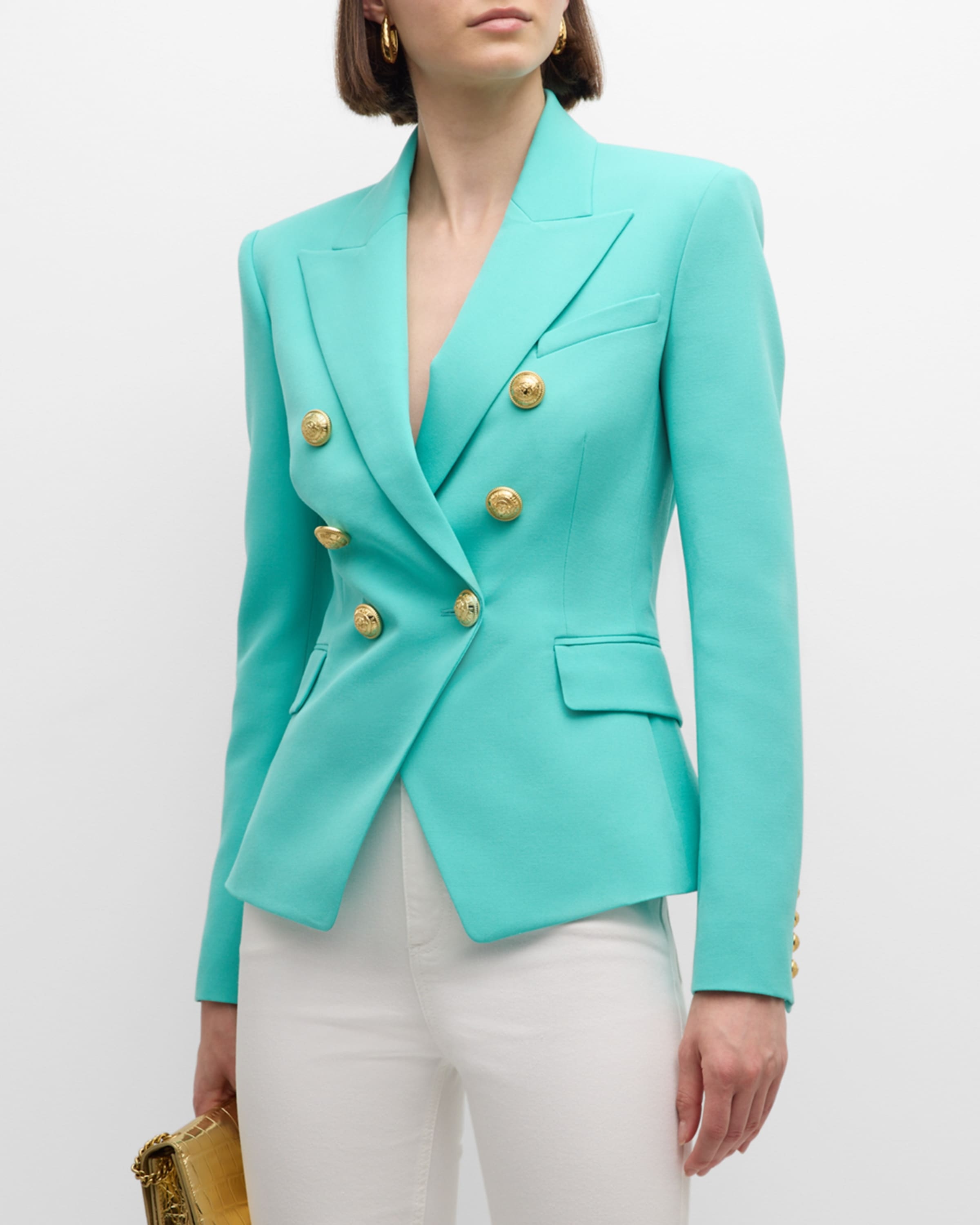 Classic Wool Blazer with Button Detail - 2