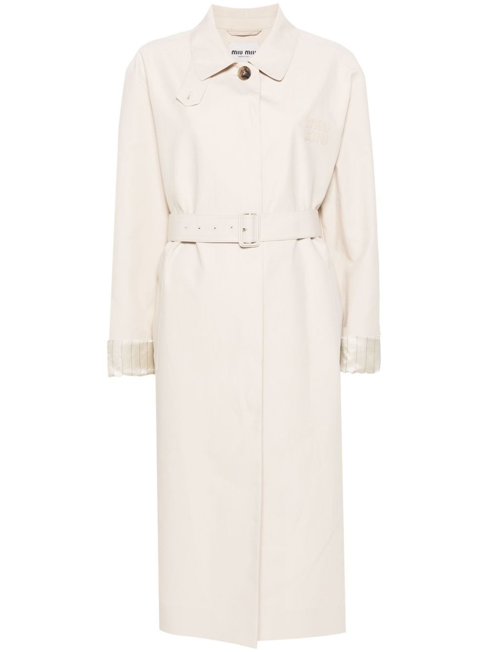 cotton single-breasted coat - 1