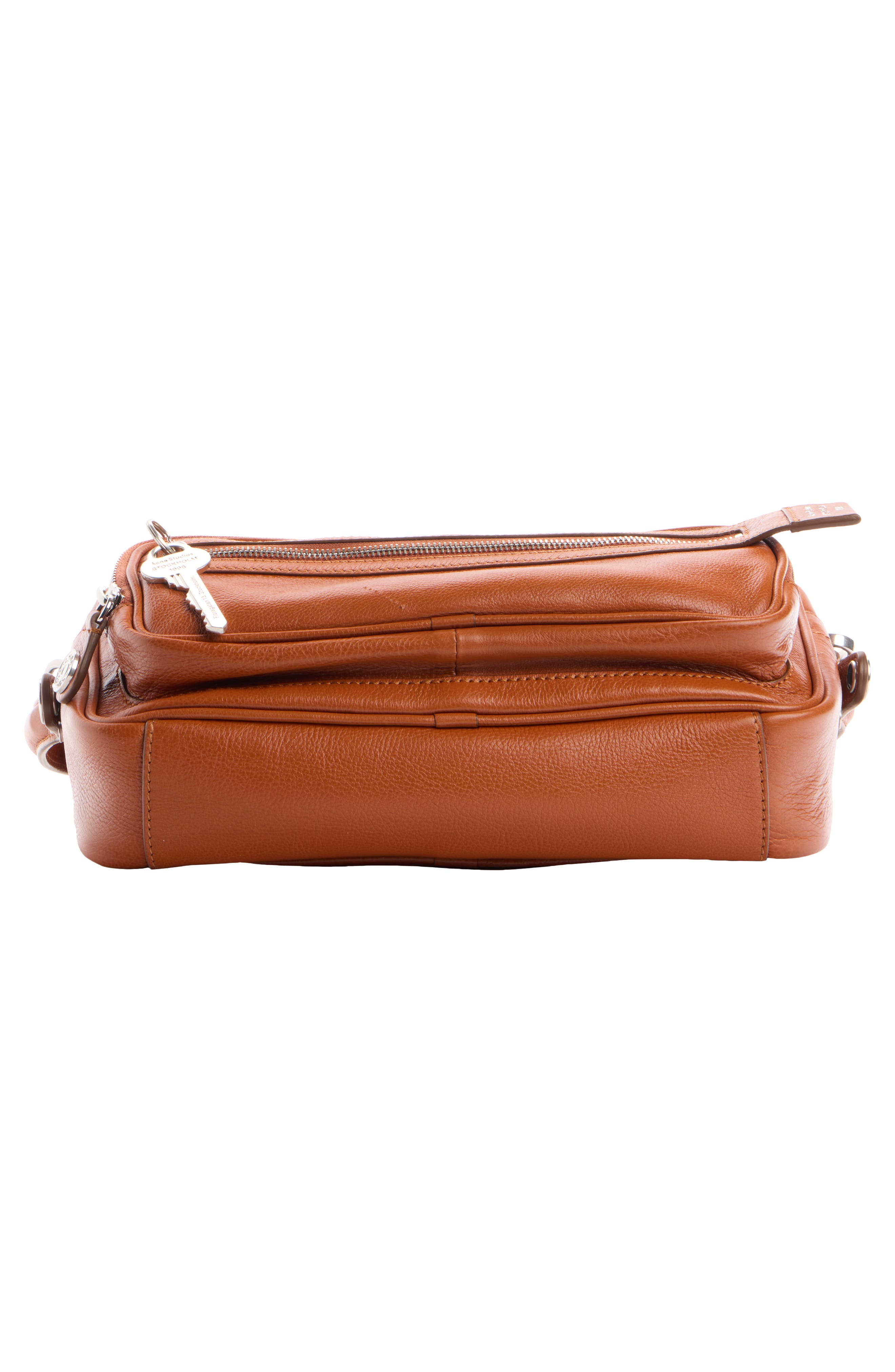 Acne Studios Small Camero Leather Shoulder Bag in Cognac Brown at Nordstrom - 8