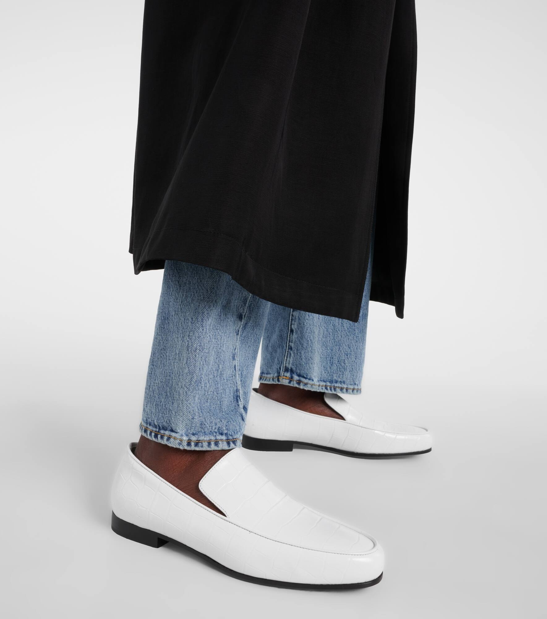 The Oval croc-effect leather loafers - 4
