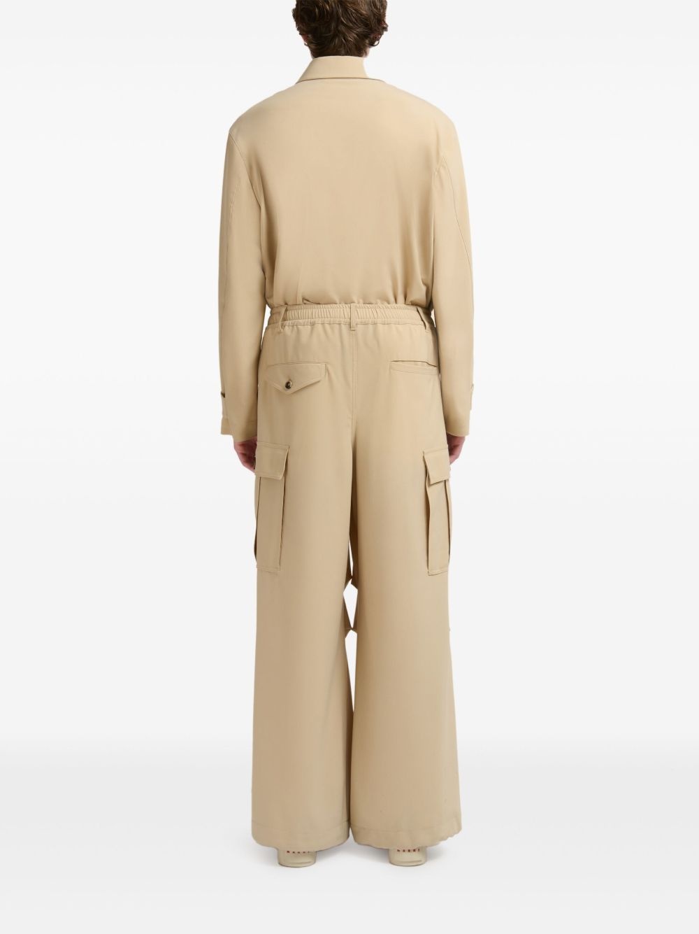 draped cargo trousers - 4
