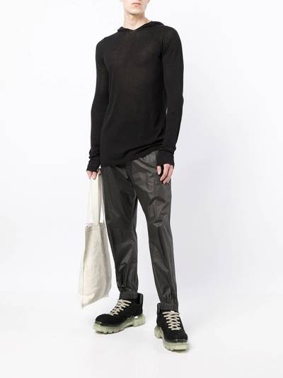 Rick Owens fine-knit hooded jumper outlook