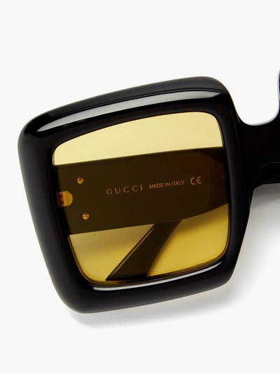 GUCCI Oversized square acetate sunglasses outlook