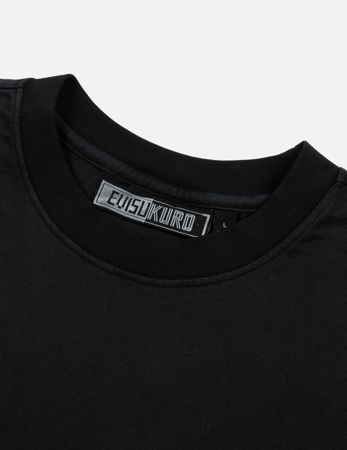 Allover Logo and Seagull Embroidery Loose Fit Pigment Dye T-Shirt - 9