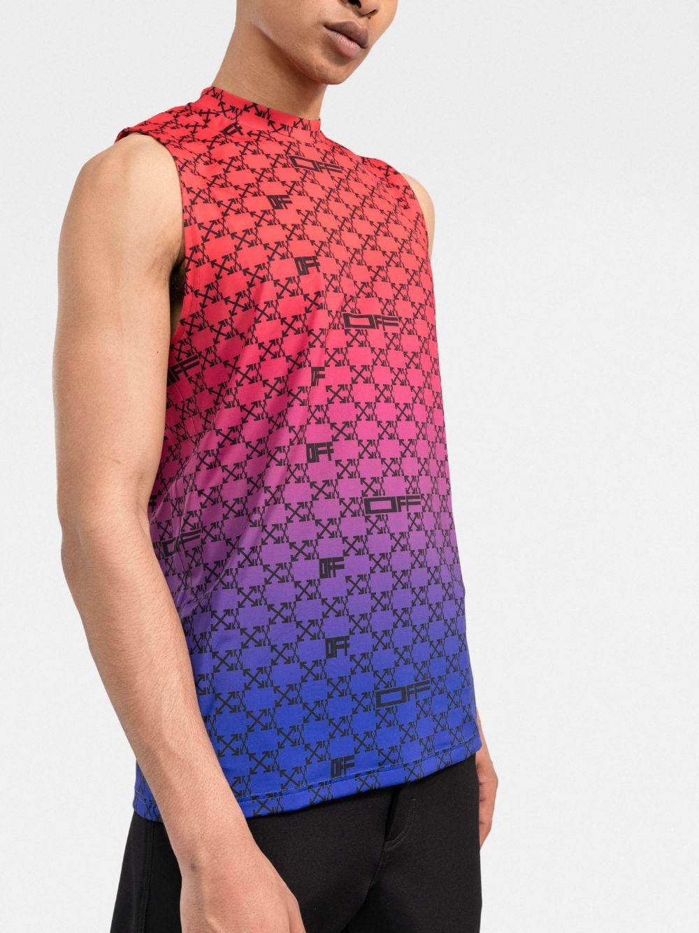 monogram iridescent-effect tank top - 3