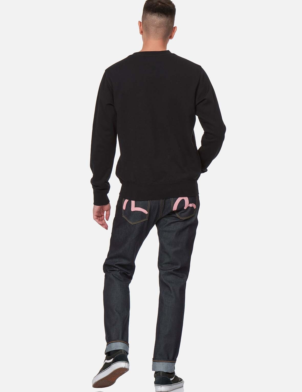 PINK SEAGULL CARROT FIT RAW DENIM JEANS #2017 - 5