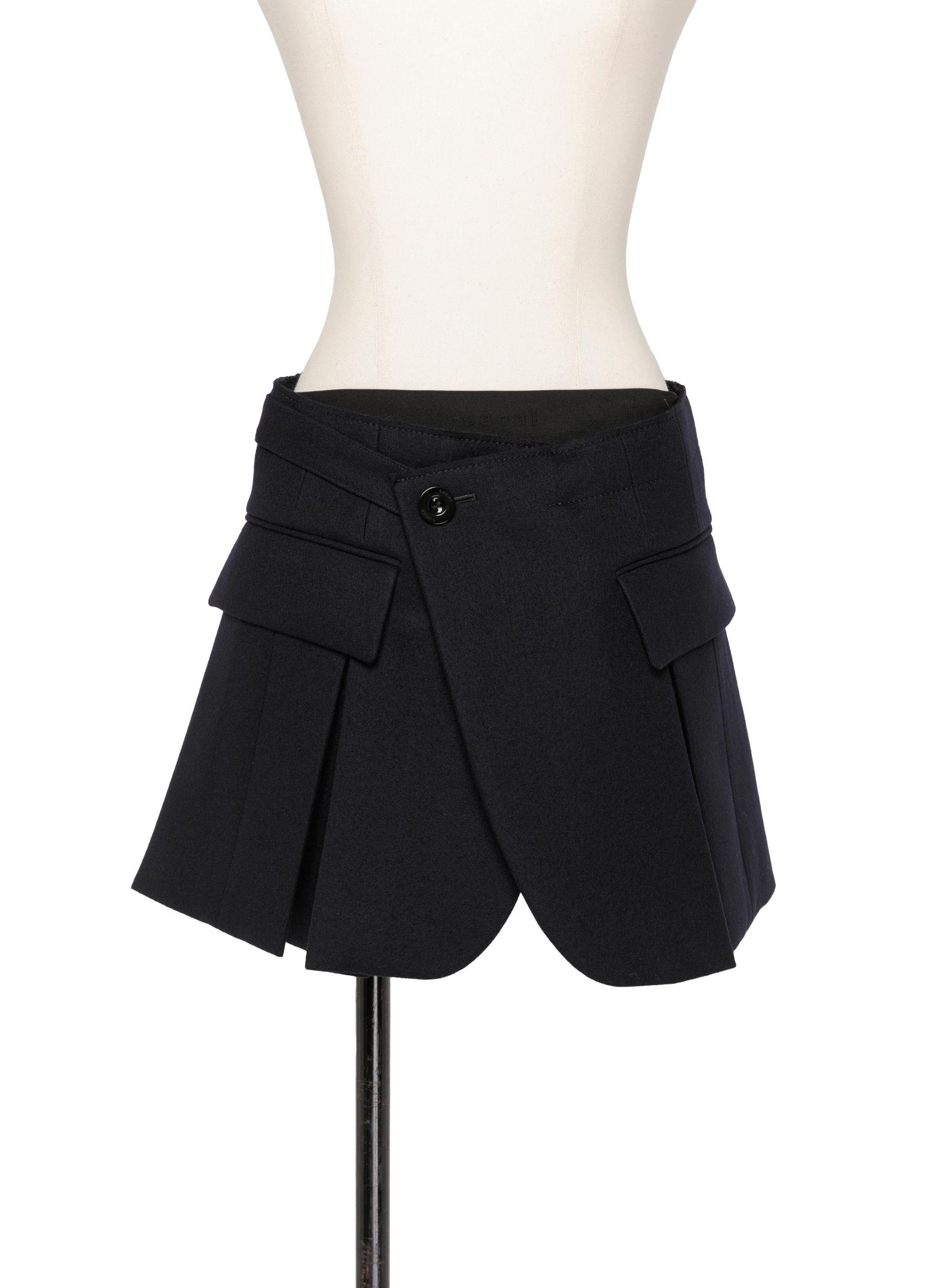 Wool Melton Shorts - 1