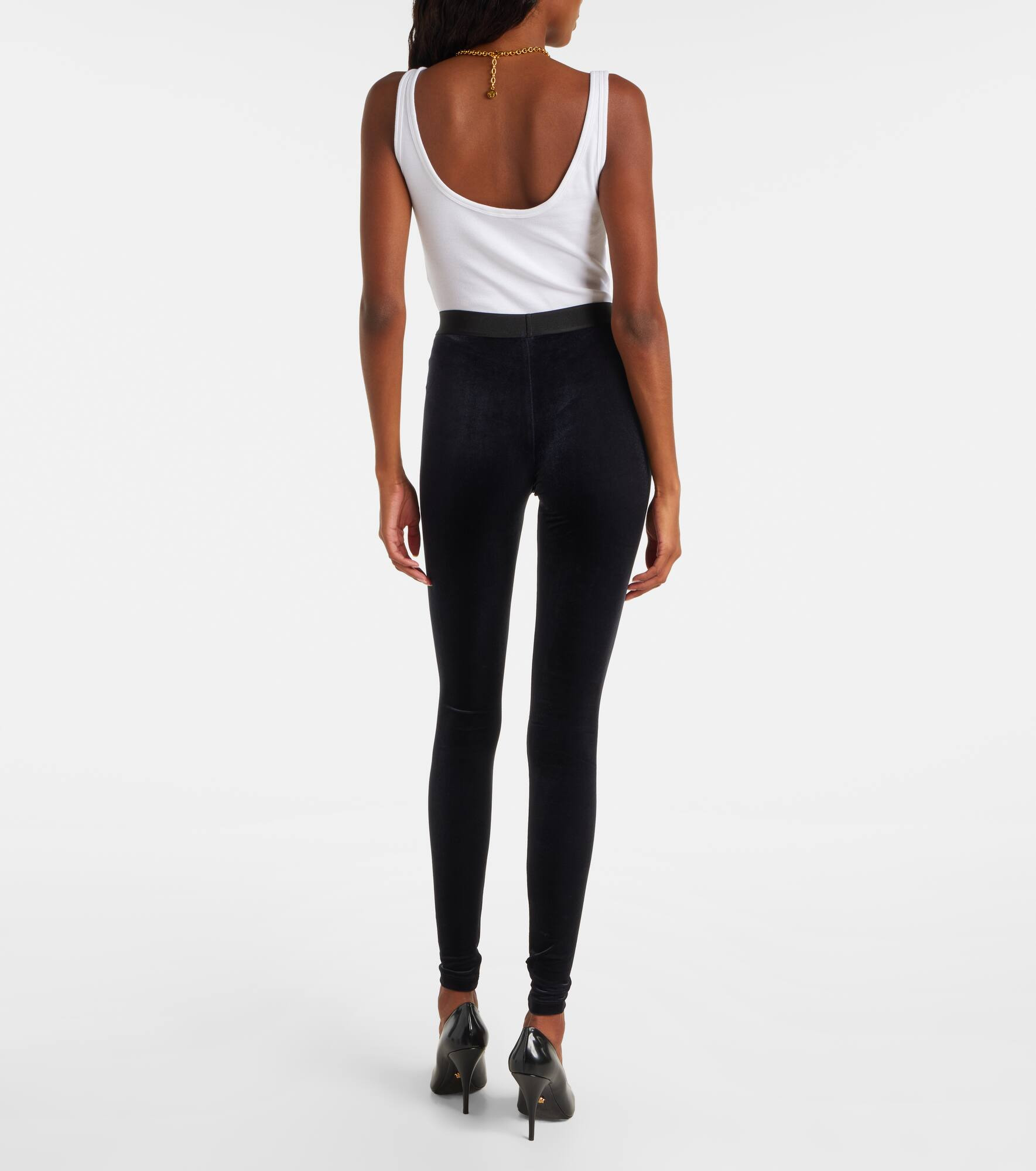 Logo jersey leggings - 3