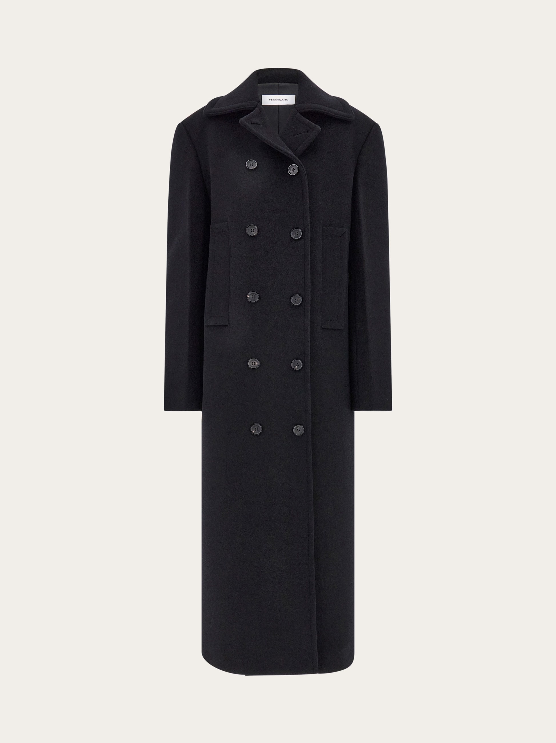 Cashmere blend double breasted coat - 1