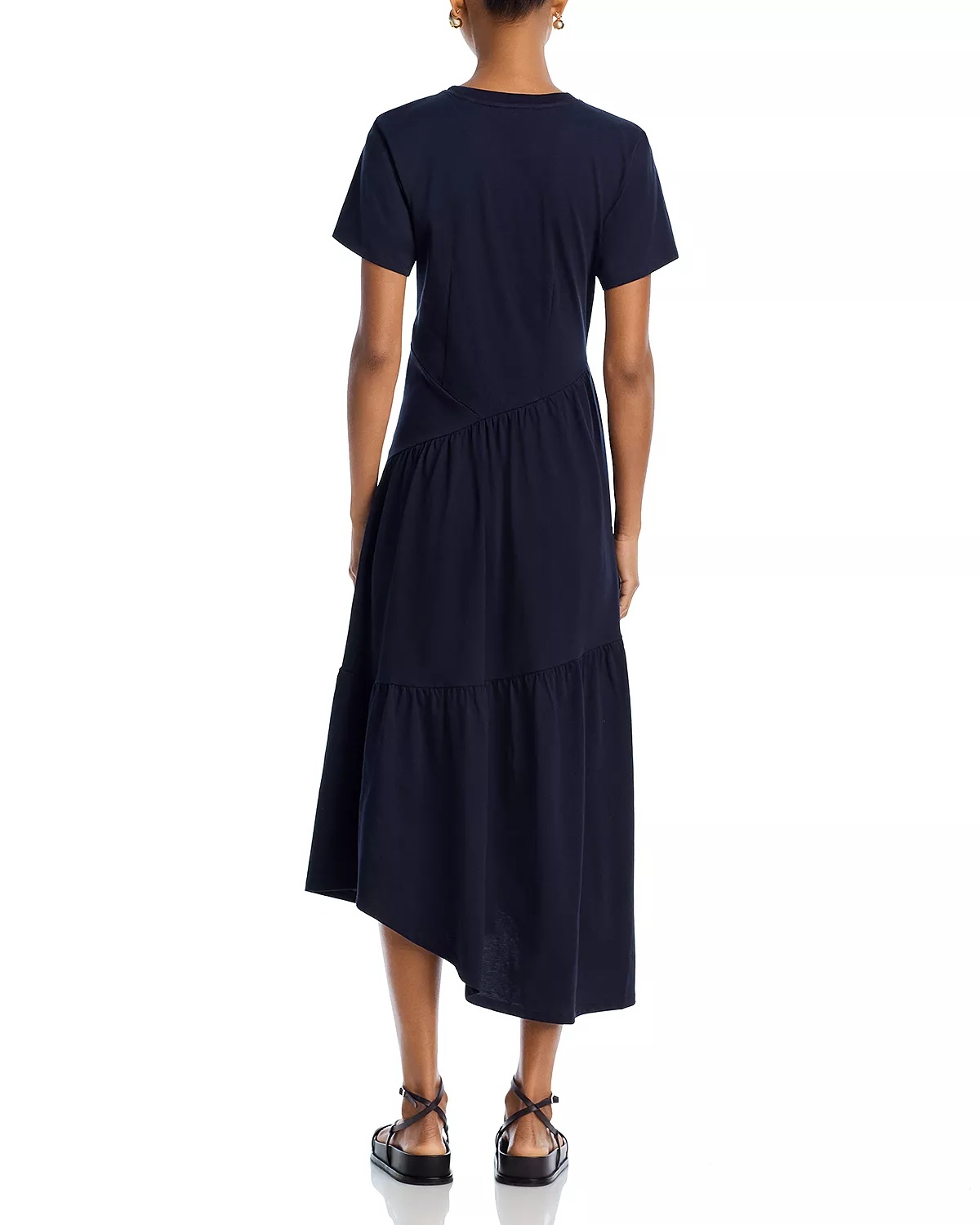 Gathered Seam Short Sleeve Dress - 3