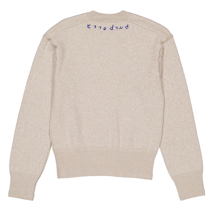 Burberry Crewneck Logo Embroidered Sweater - 6