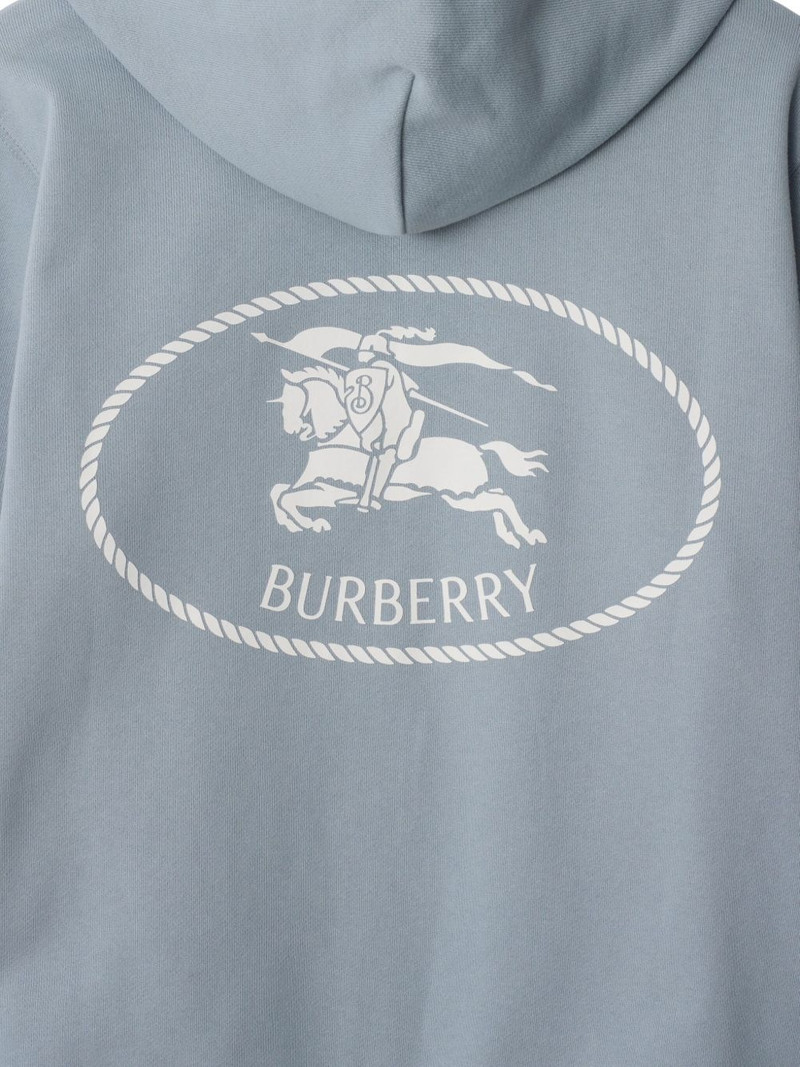 Burberry Knight Stamp cotton zip-up hoodie outlook